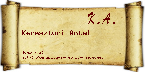 Kereszturi Antal névjegykártya